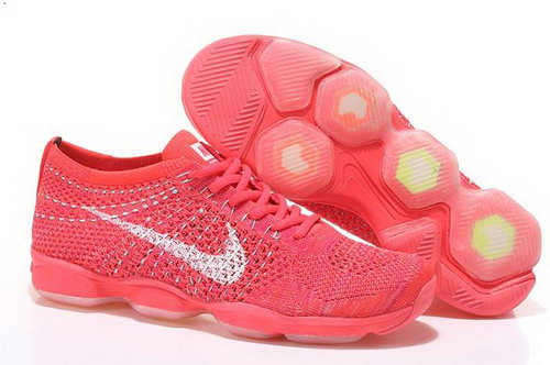 Nike Flyknit Agility Womens Shoes Peach Red White Online Store
